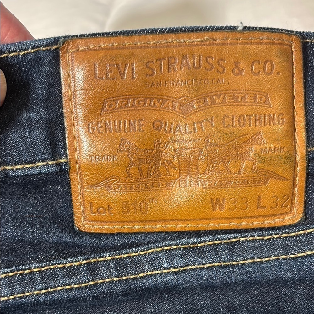 Levi's 510 Blue Straight Jeans Classic Style - Picture 2 of 11